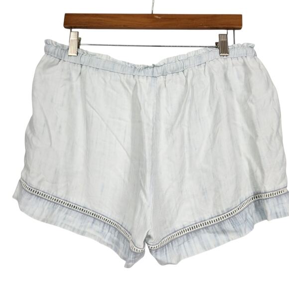Bella Dahl Light Blue TENCEL Drawstring Shorts – Size Large - Picture 2 of 6